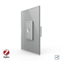 Intrerupator Simplu Cap Scara / Cruce cu Touch Livolo cu Rama Din Sticla 1M, Zigbee – Serie Noua