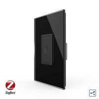 Intrerupator Simplu Cap Scara / Cruce cu Touch Livolo cu Rama Din Sticla 1M, Zigbee – Serie Noua