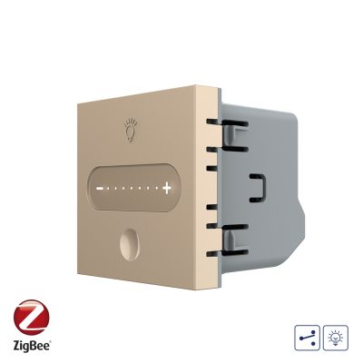 Modul Intrerupator Simplu Cap Scara / Cruce cu Variator Livolo, ZigBee – Serie Noua culoare aurie