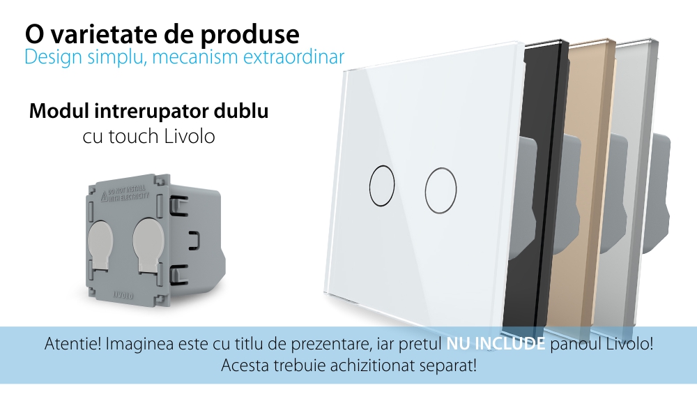 Modul Intrerupator Dublu cu Touch LIVOLO – Serie Noua