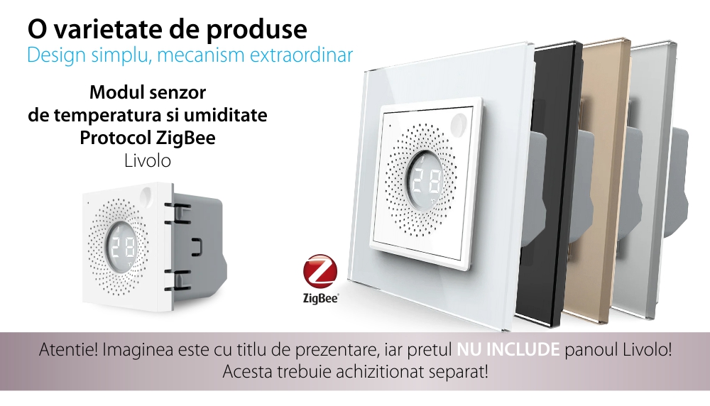 Modul Senzor de Temperatura si Umiditate Livolo, ZigBee