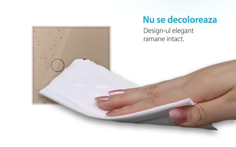 Intrerupator Dublu cu Reset si Contact Uscat Livolo cu Rama din Sticla, ZigBee – Serie Noua