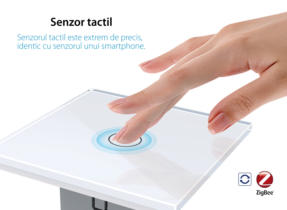 Modul Intrerupator Simplu cu Reset si Contact Uscat Livolo, ZigBee – Serie Noua