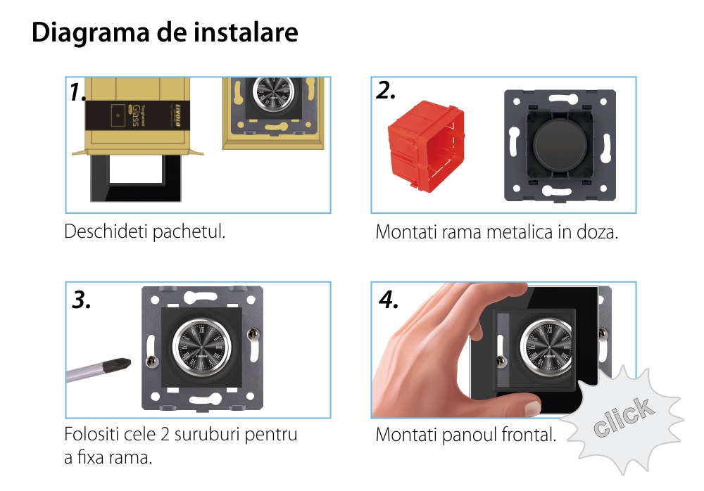 Ceas Mecanic Livolo cu Rama din Sticla Securizata