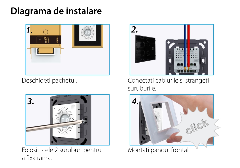 Modul Senzor de Temperatura si Umiditate Livolo, ZigBee