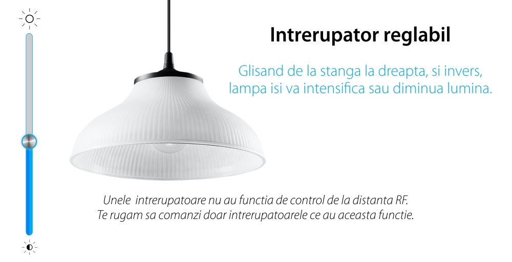 Intrerupator Simplu Cap Scara / Cruce cu Variator Livolo cu Rama din Sticla, ZigBee – Serie Noua