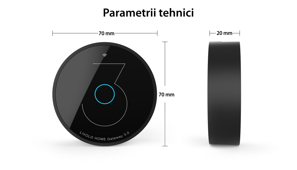 Hub Livolo cu Protocol ZigBee 3.0, Control aplicatie & Wi-Fi, Model 2022