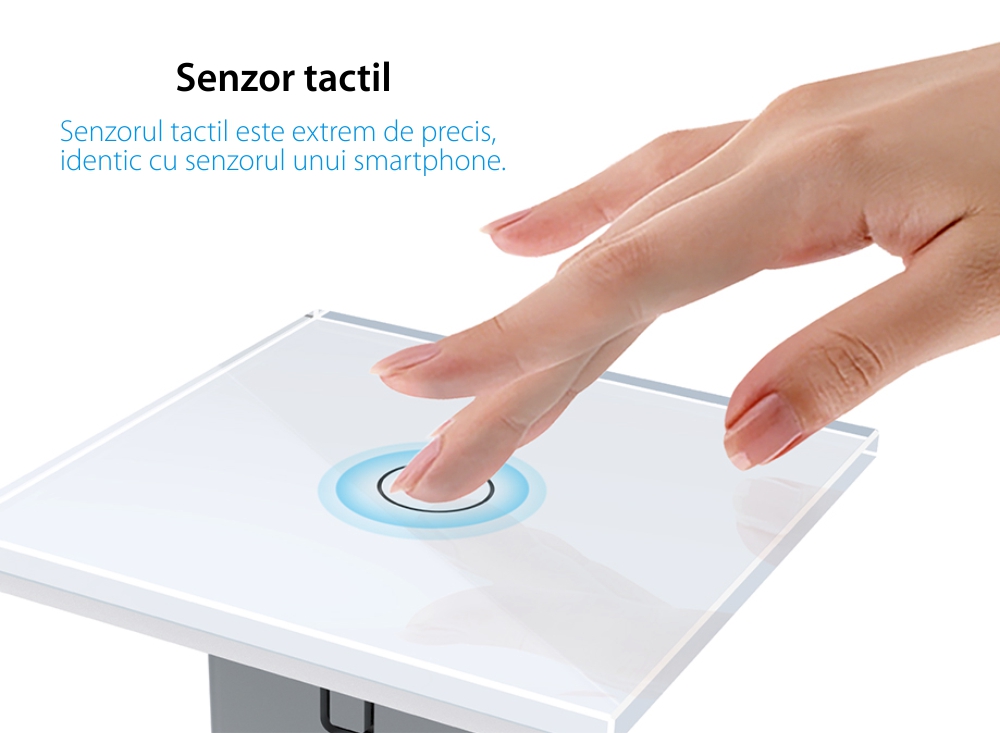 Modul Intrerupator Simplu Cap Scara / Cruce cu Variator, Wireless si Touch LIVOLO – Serie Noua