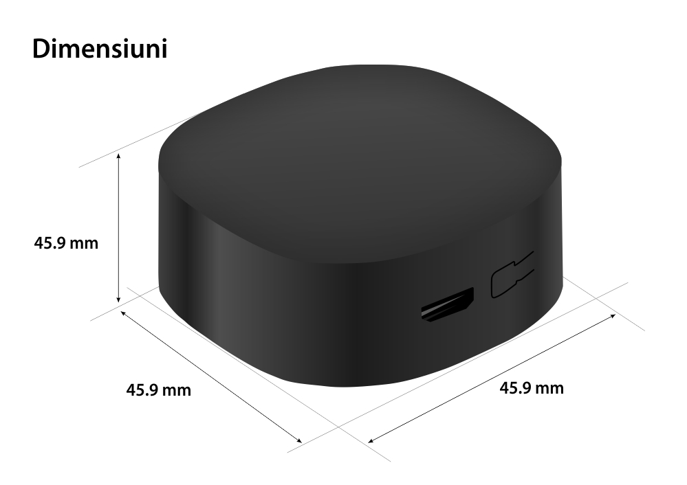 Telecomanda universala IR Broadlink TV Mate, Integrare Alexa, Google Assistant & IFTTT, Aplicatie, Distanta 8 metri