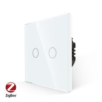 Intrerupator Dublu cu Touch din Sticla LUXION, protocol ZigBee