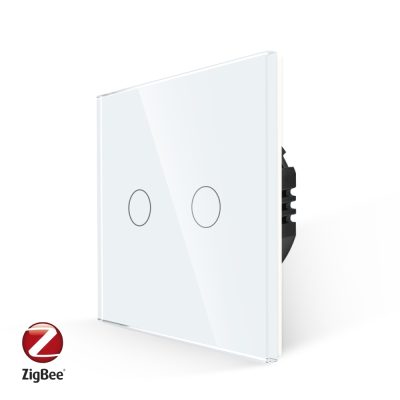 Intrerupator Dublu cu Touch din Sticla LUXION, protocol ZigBee