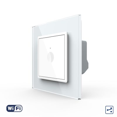 Intrerupator Simplu Cap Scara / Cruce Wi-Fi cu Touch LIVOLO – Serie Noua, Alb