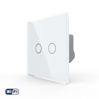 Intrerupator Dublu Wi-Fi cu Touch LIVOLO din Sticla – Serie Noua