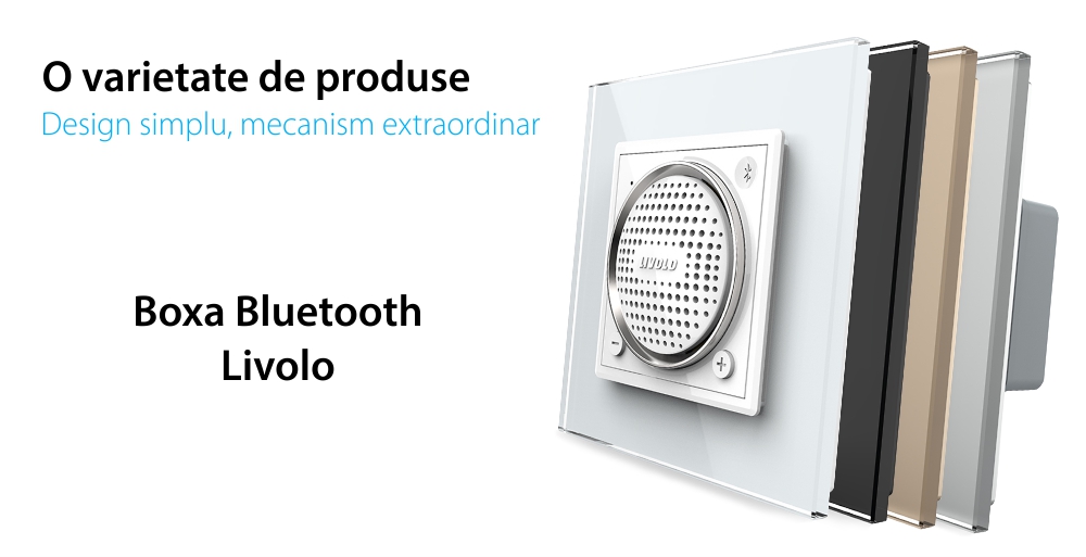 Boxa Bluetooth Livolo cu Rama din Sticla