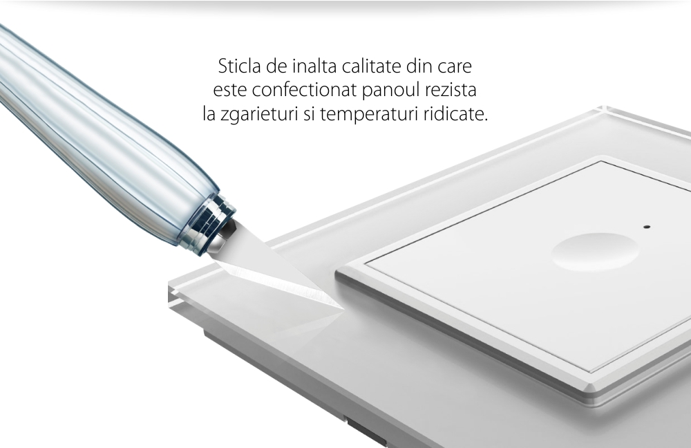 Intrerupator Simplu Cap Scara / Cruce Wi-Fi cu Touch LIVOLO – Serie Noua, Alb