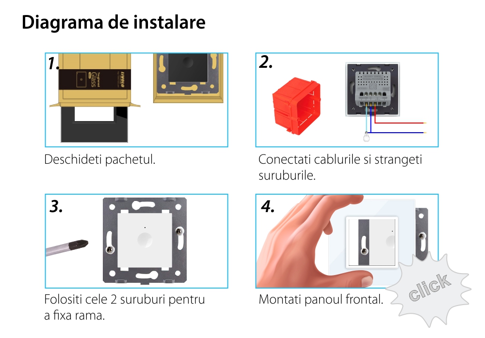 Modul Intrerupator Simplu Wi-Fi cu Touch LIVOLO – Serie Noua