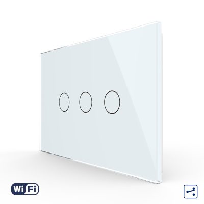 Intrerupator Triplu Cap Scara / Cruce Wi-Fi cu Touch LIVOLO, standard italian – Serie Noua