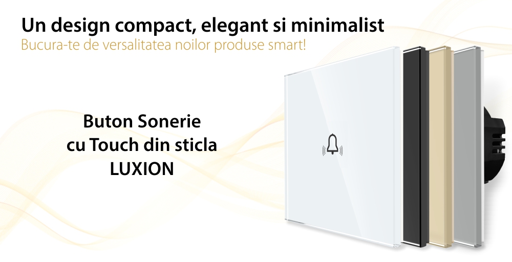 Buton Sonerie cu Touch din Sticla LUXION