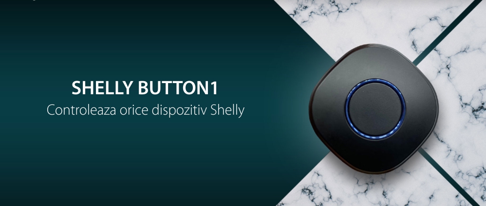 Buton inteligent Shelly Button1, Functie telecomanda, Control dispozitive, Wi-Fi 2.4 GHz