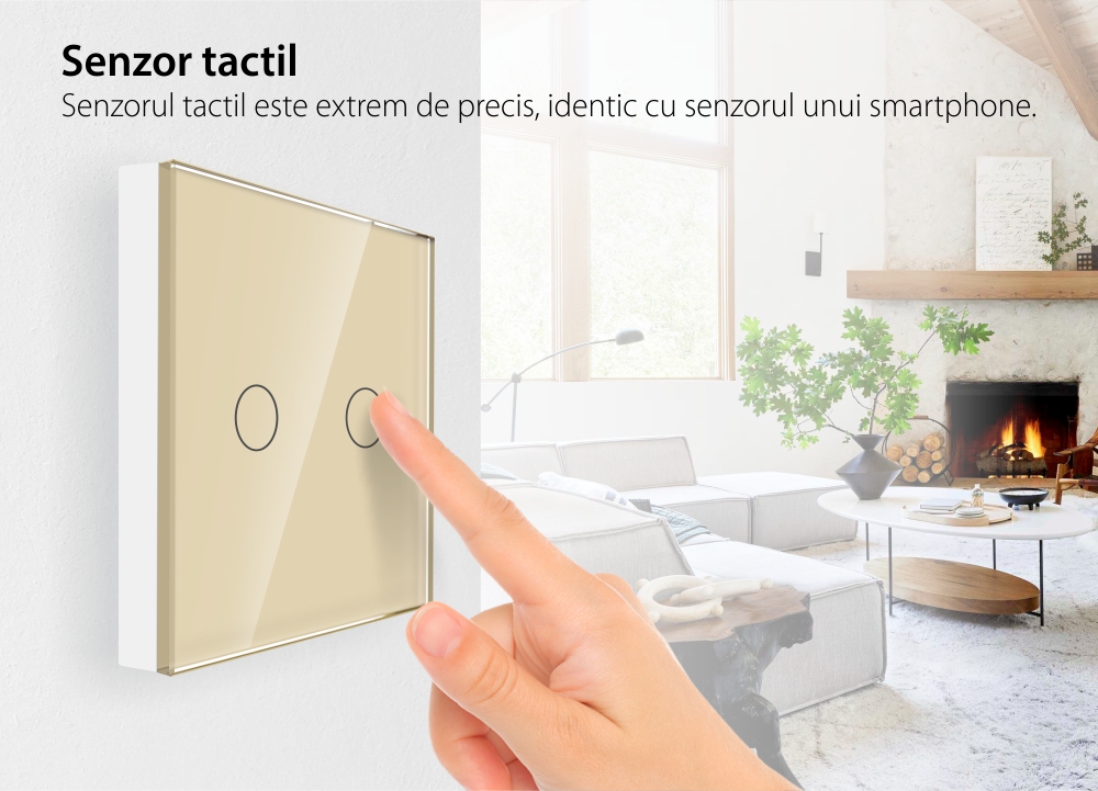 Telecomanda cu Touch Screen si 2 Canale RF433 LUXION