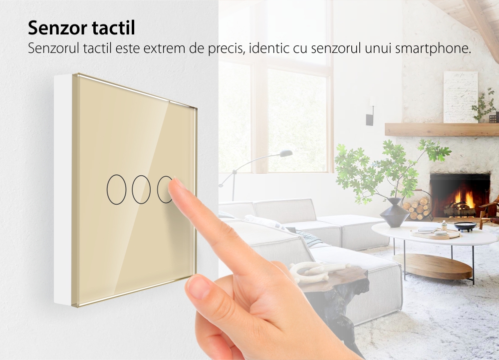 Telecomanda cu Touch Screen si 3 Canale RF433 LUXION