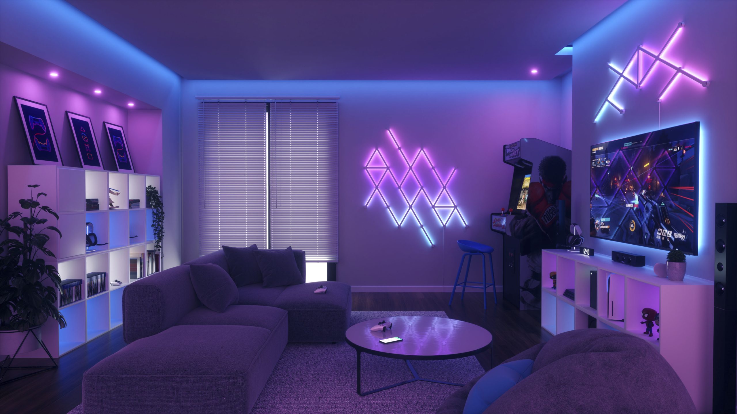 Kit extensie 3 panouri pentru Nanoleaf Lines Expansion Pack, Wi-Fi, Senzor muzica, Control vocal