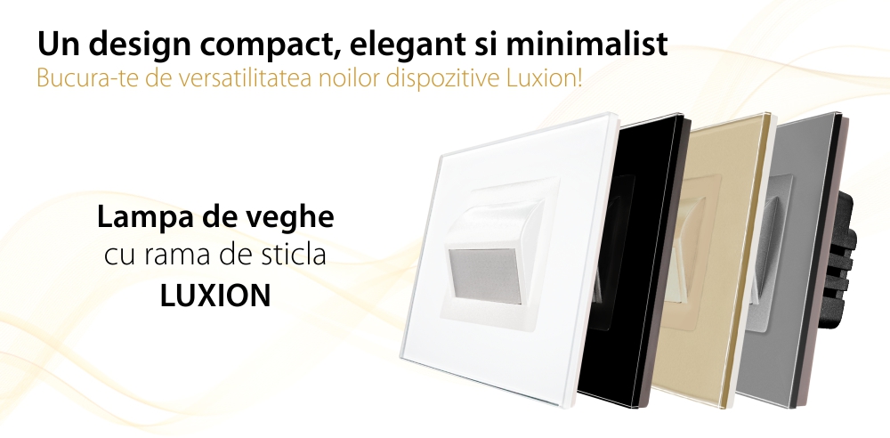 Lampa de Veghe LUXION cu Rama de Sticla