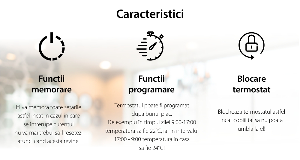 Termostat Wi-Fi pentru incalzirea termica pe gaz BeOk TGW60-WIFI-WPB