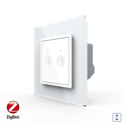 Intrerupator Draperie cu Touch LIVOLO cu Rama din Sticla, Protocol ZigBee