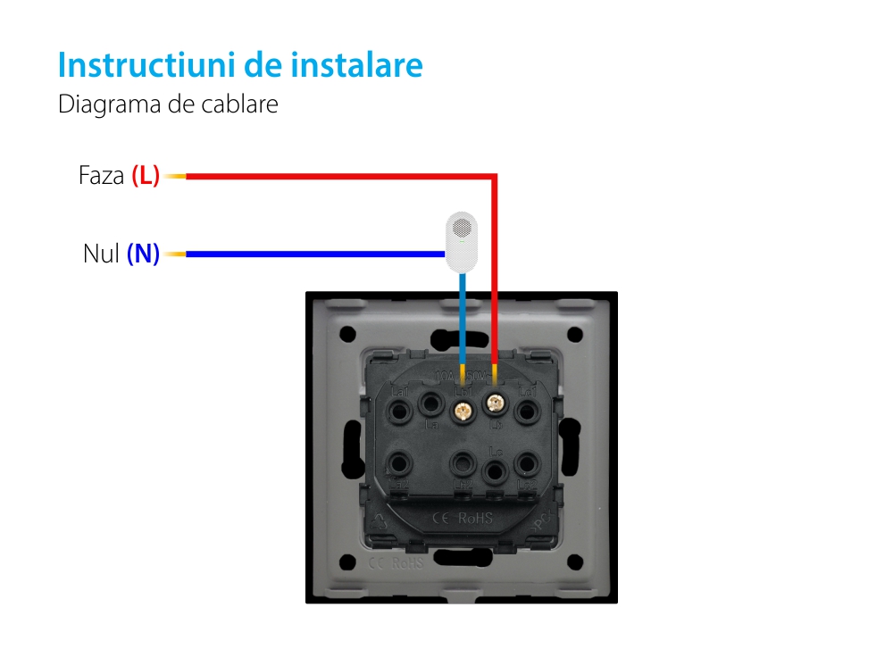 Buton de Sonerie Mecanic LUXION cu Rama din Sticla