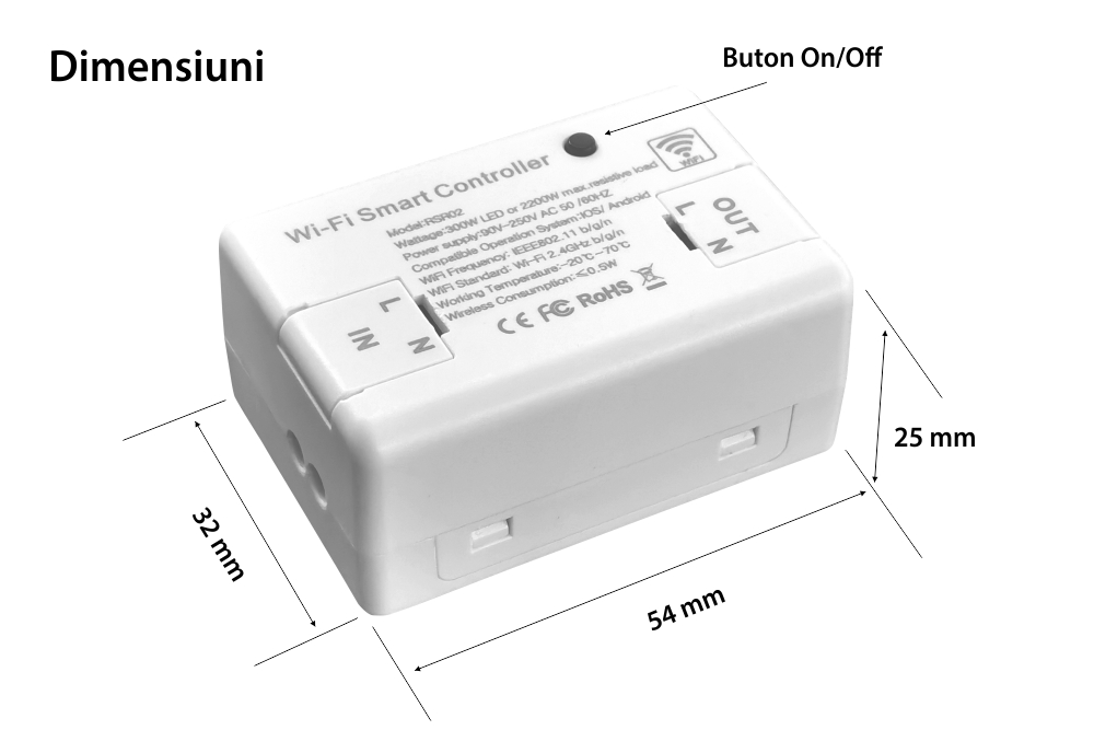 Releu Wi-Fi LUXION Mini, Control aplicatie, Programari