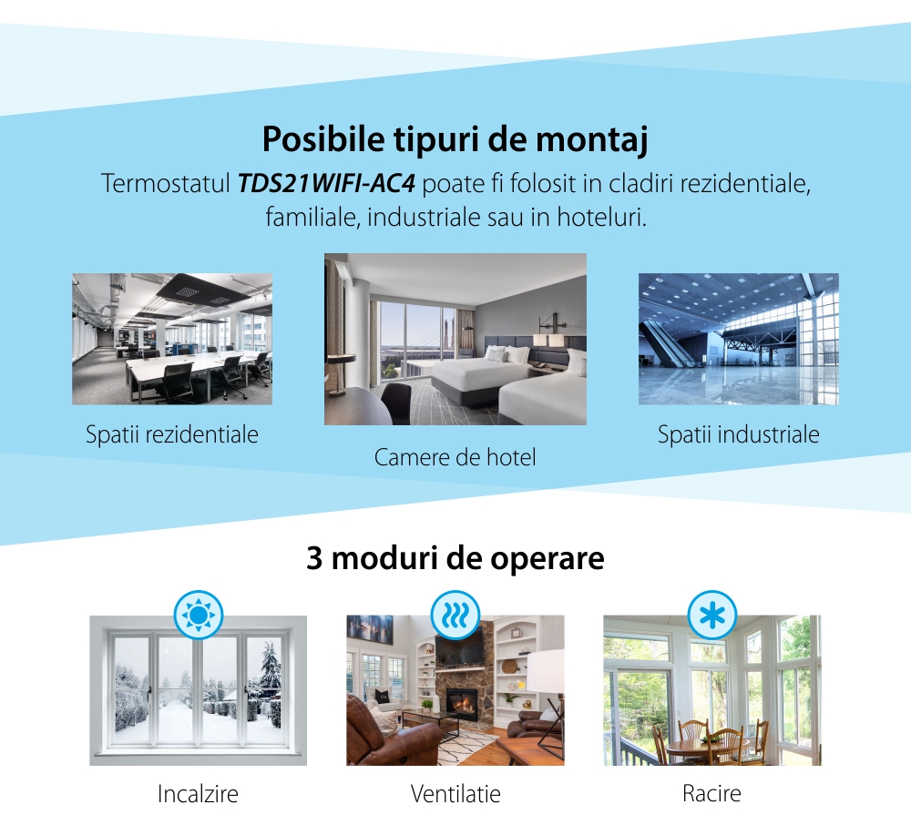 Termostat pentru aer conditionat Beok TDS21WIFI-AC4, Programare, Control aplicatie