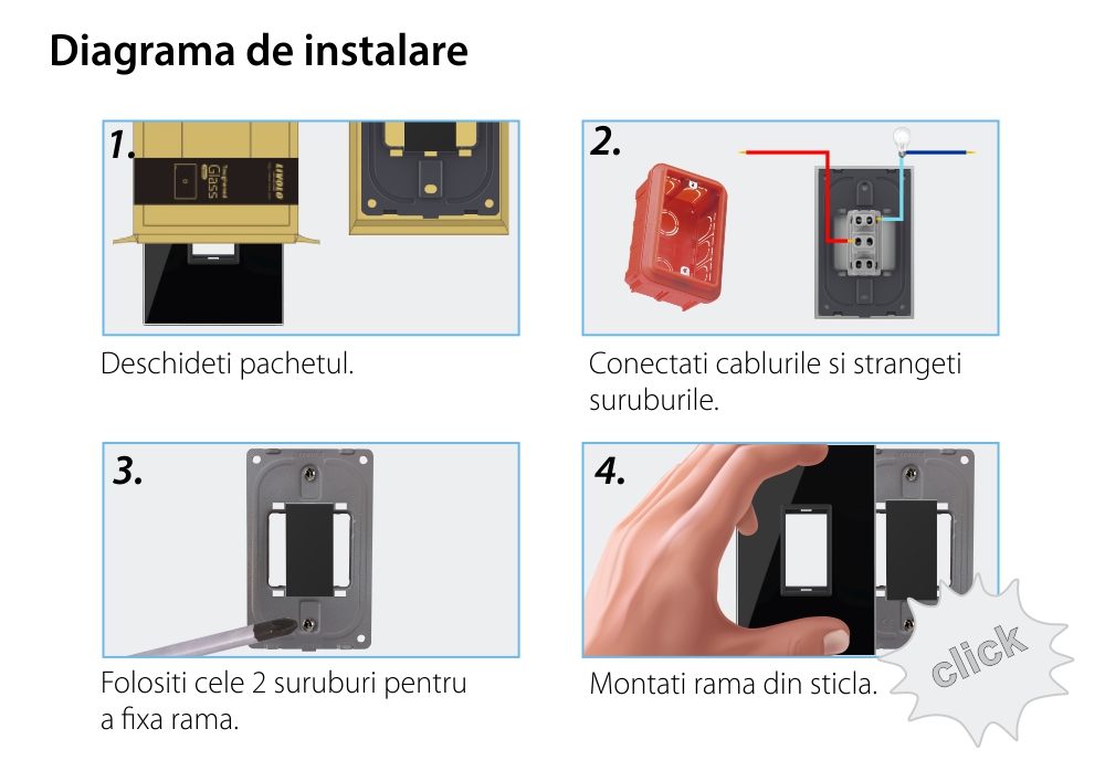 Modul Intrerupator Simplu Mecanic si Cap Scara LIVOLO