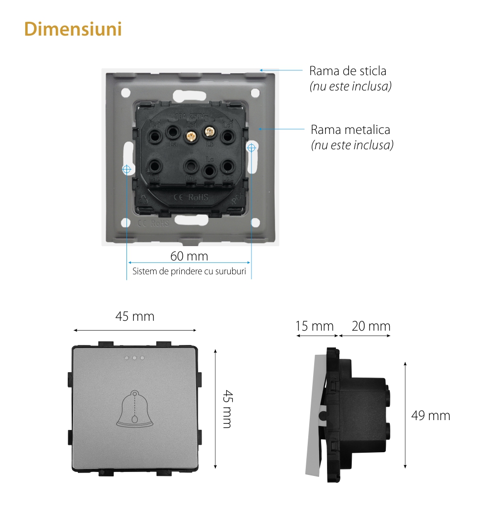 Modul Buton Sonerie Mecanic LUXION