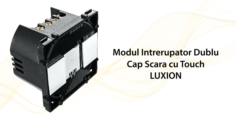 Modul Intrerupator Dublu Cap Scara cu Touch LUXION