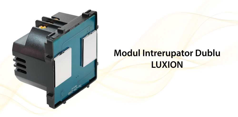 Modul Intrerupator Dublu din Silicon cu Touch LUXION