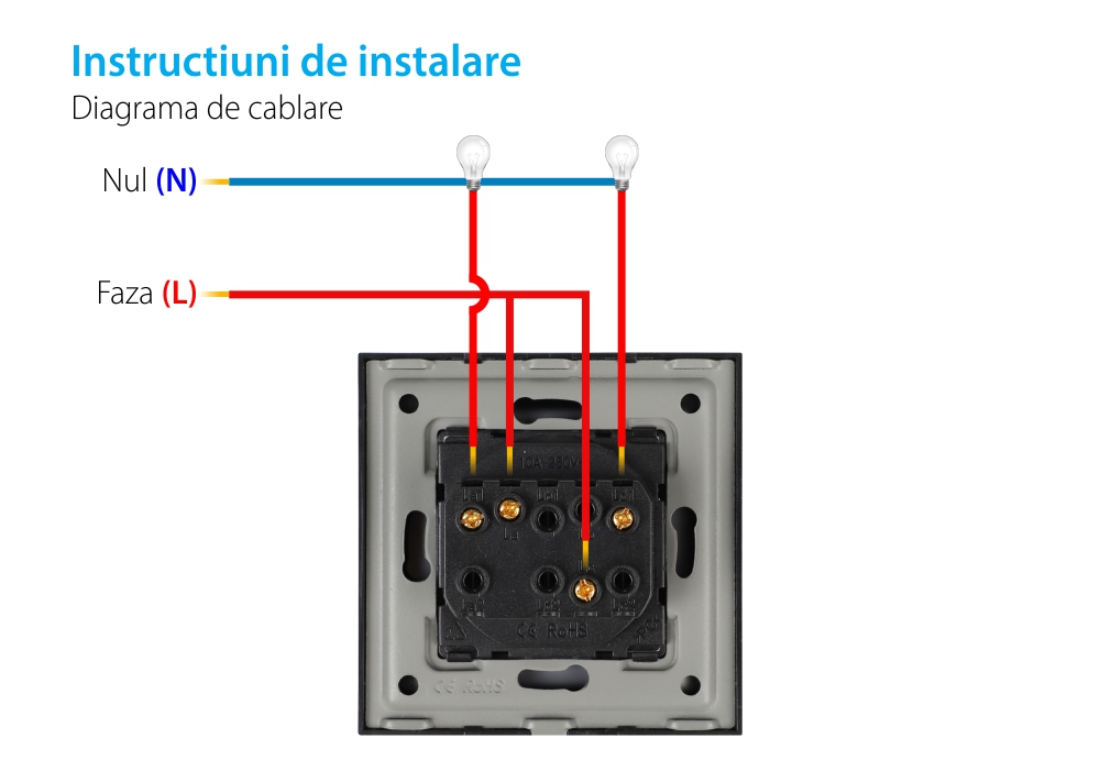 Modul Intrerupator Dublu Mecanic LUXION