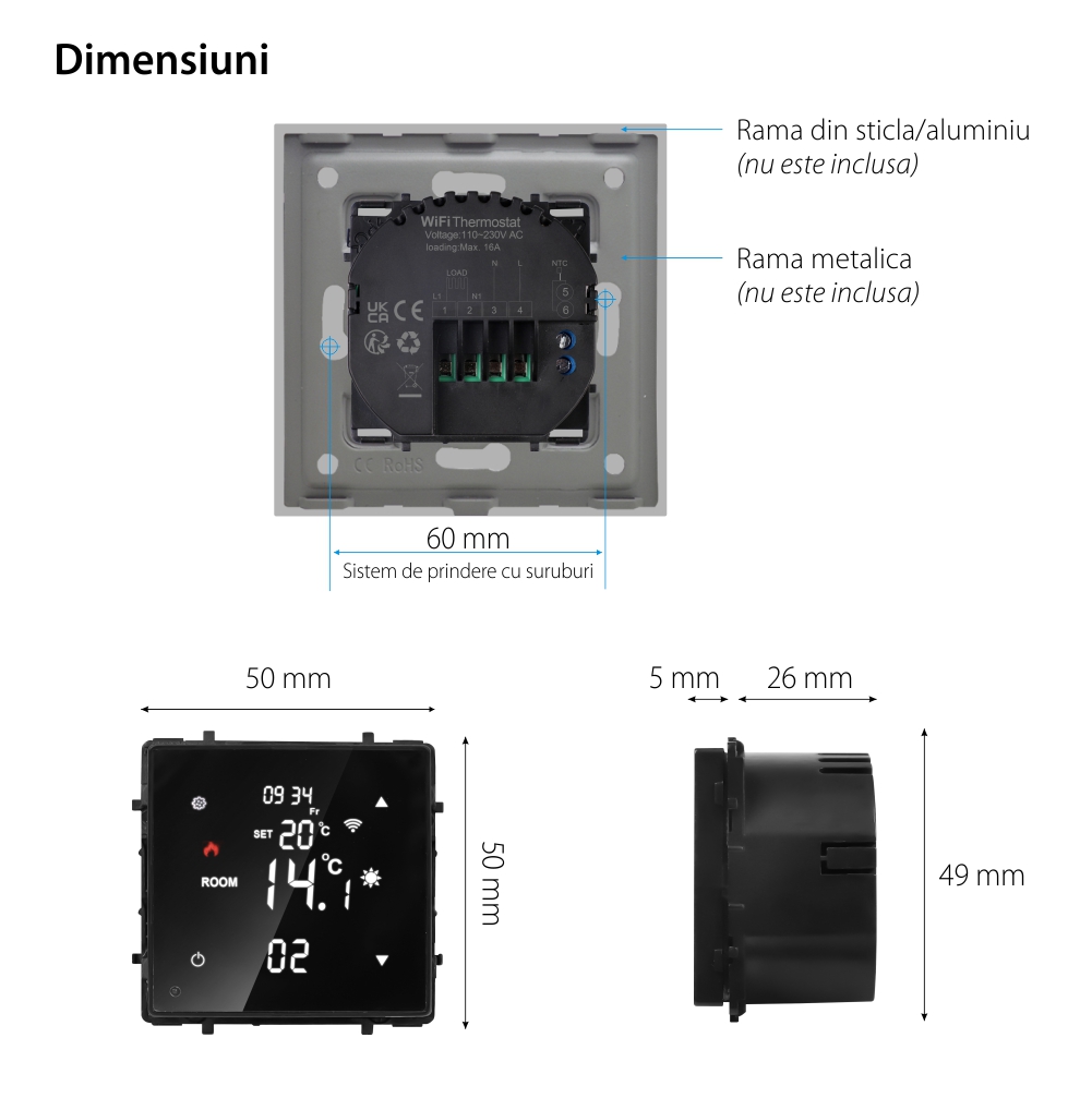 Modul termostat Wi-Fi pentru incalzirea electrica LUXION