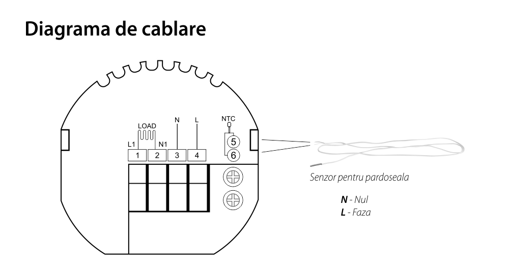 Termostat Wi-Fi pentru incalzirea electrica LUXION cu Rama din Sticla