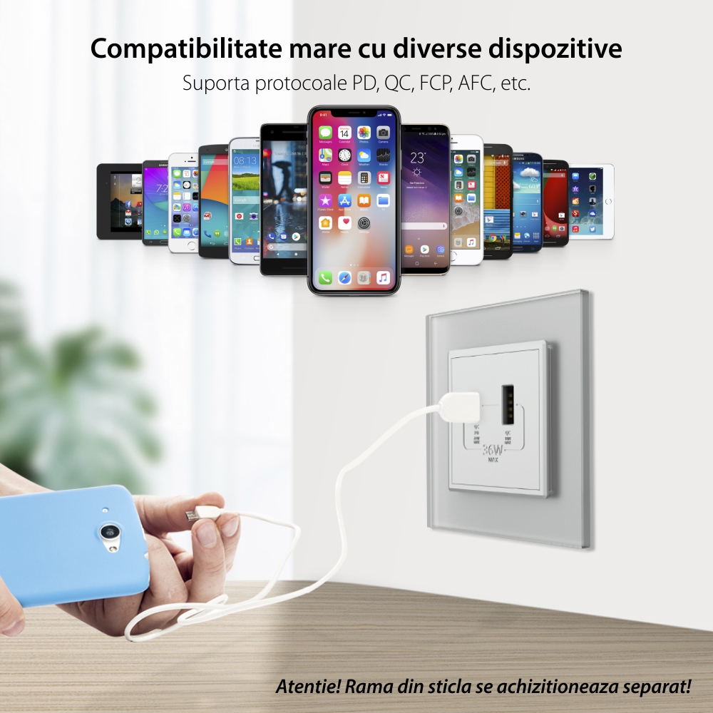 Modul Priza USB-A + USB-C LIVOLO – Serie Noua