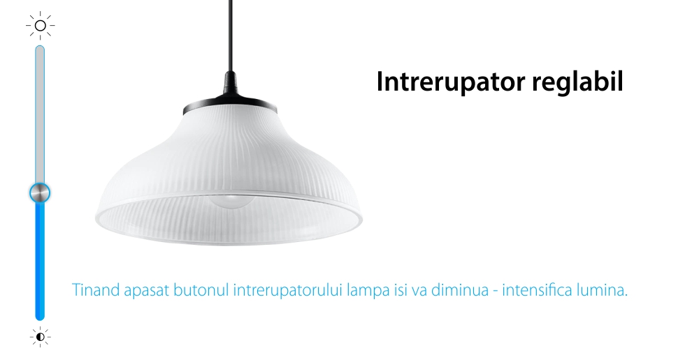 Intrerupator Simplu cu Variator si Touch LIVOLO cu Rama Din Sticla, Protocol Zigbee, Alb