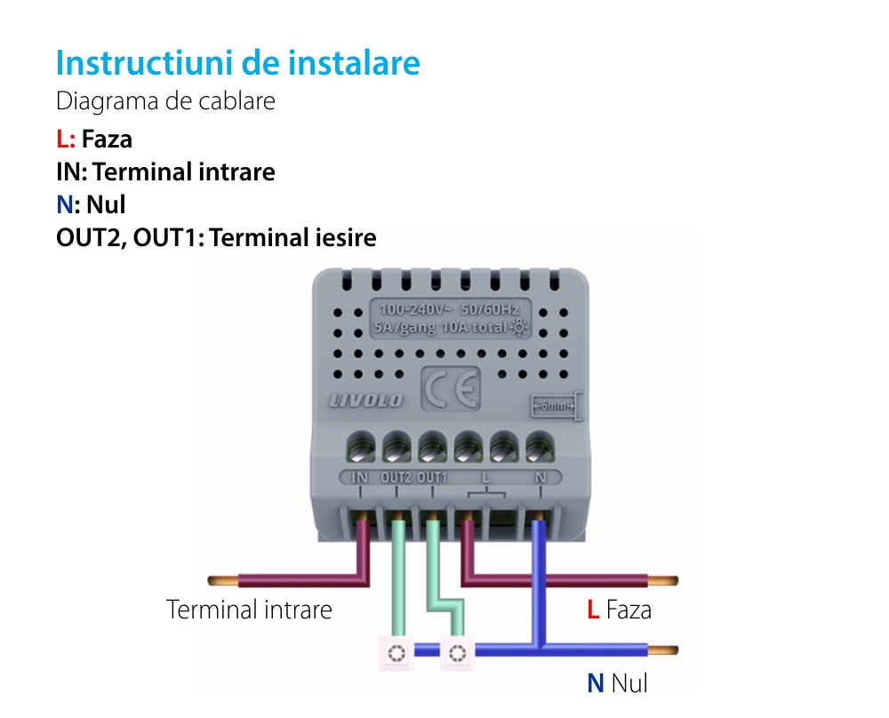 Intrerupator Simplu cu Revenire Contact Uscat cu Touch LIVOLO – Serie Noua