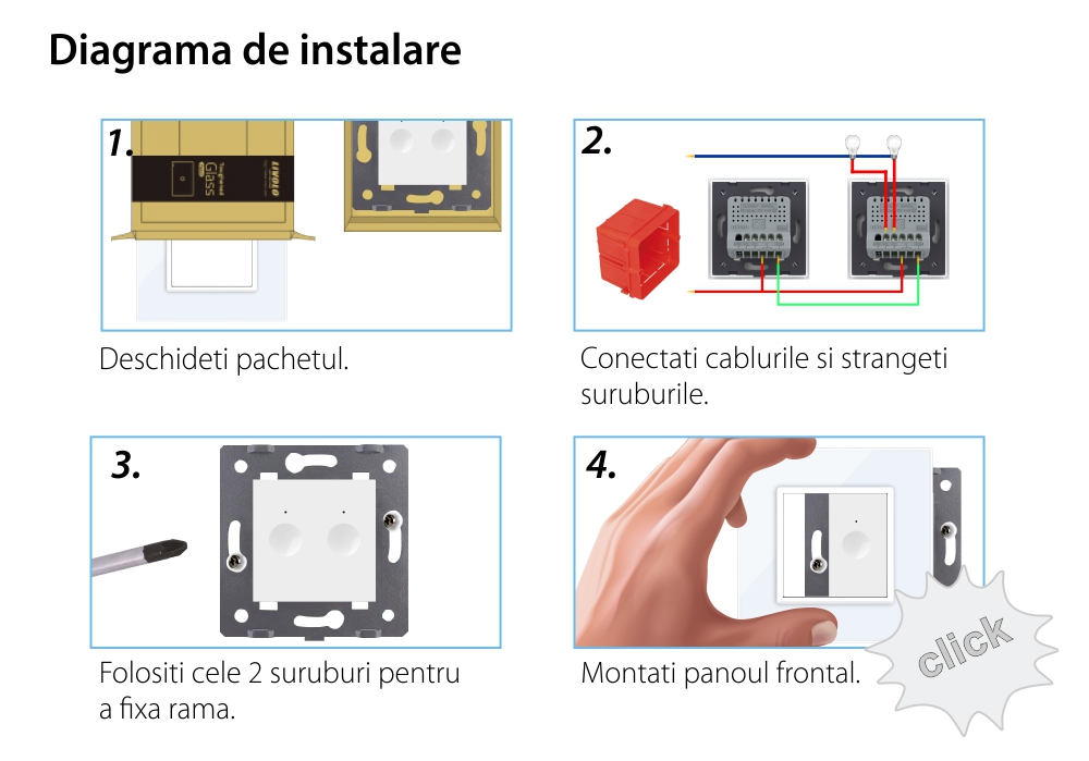 Intrerupator Dublu Cap Scara, Zigbee cu Touch LIVOLO – Serie Noua