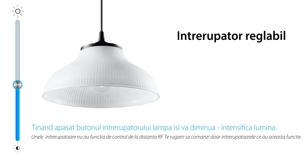 Intrerupator Simplu cu Dimmer, Wireless si Touch LIVOLO – Serie Noua