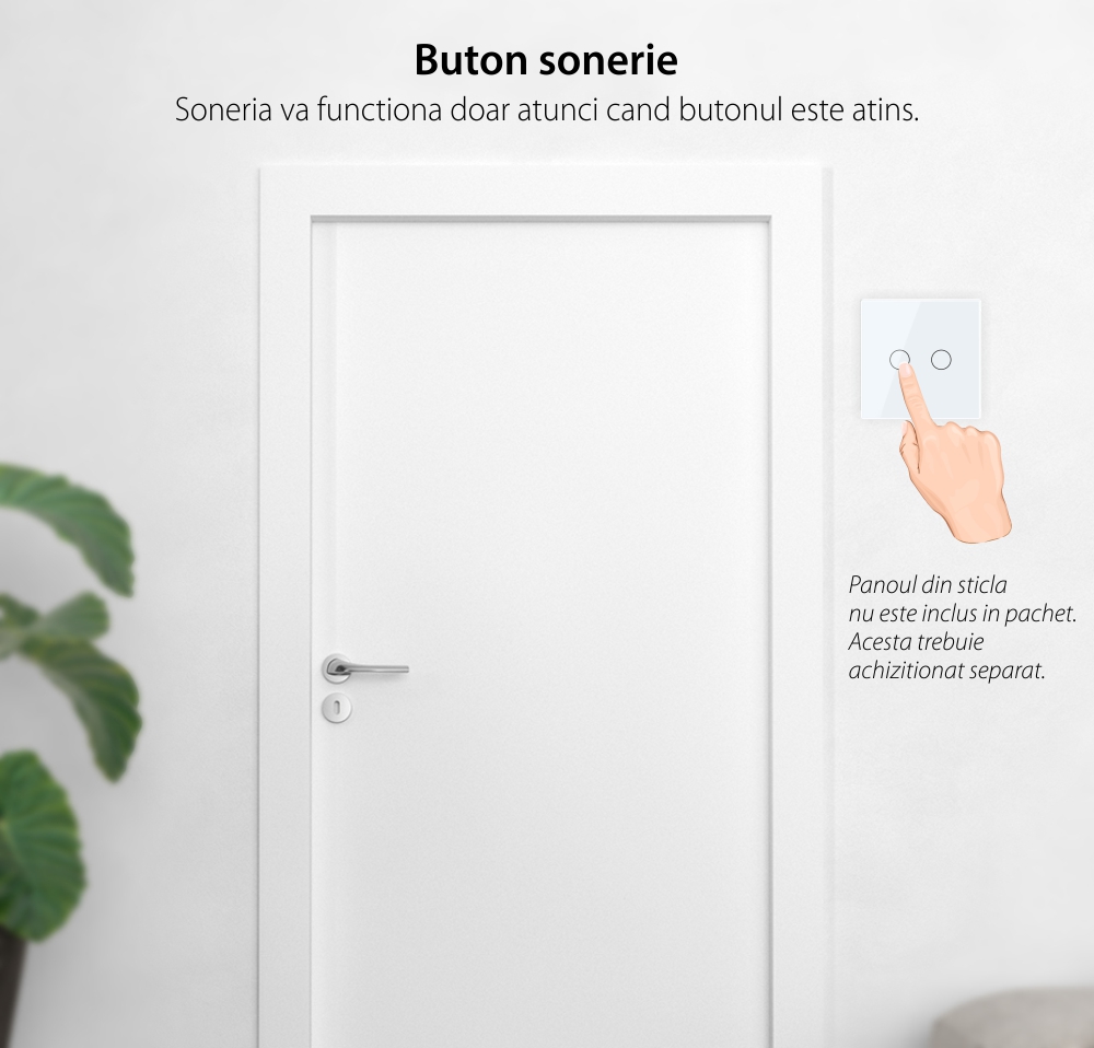 Modul Intrerupator Dublu cu Revenire / Reset cu Touch LIVOLO – Serie Noua