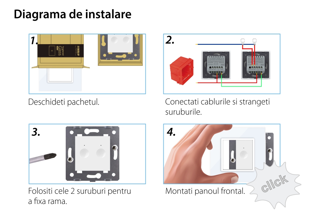 Modul Intrerupator Dublu Cap Scara, Zigbee cu Touch LIVOLO – Serie Noua