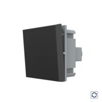 Modul Intrerupator Simplu Mecanic, 2 Module cu Reset (Revenire) LIVOLO – Serie Noua culoare neagra