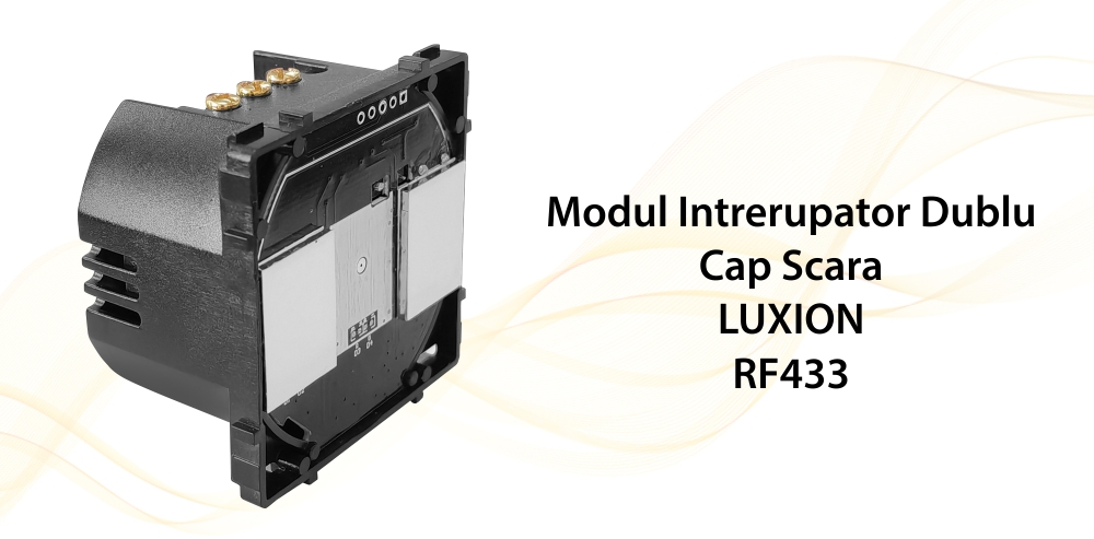 Modul Intrerupator Dublu Cap Scara, RF433 cu Touch LUXION