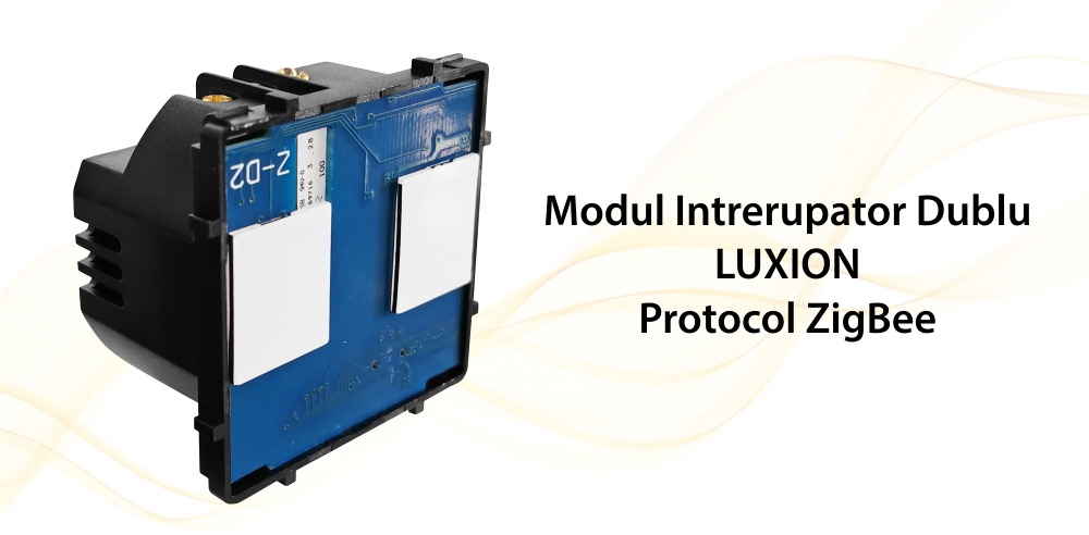 Modul Intrerupator Dublu, Protocol ZigBee cu Touch LUXION