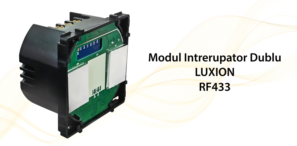 Modul Intrerupator Dublu, RF433 cu Touch LUXION